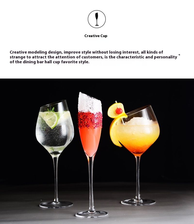 Creative Glass Cocktail Personalized Combination Bar Martini Internet Red Goblet Set Champagne Cup_voghion.com