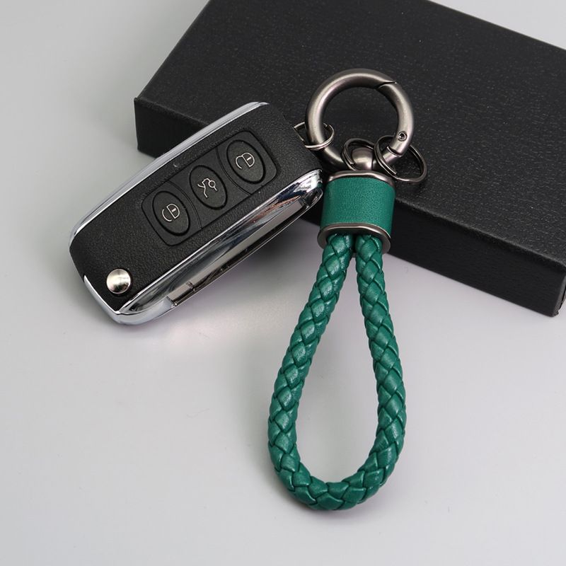 Auto sleutelhanger hanger creatieve Koreaanse tas hanger gevlochten leren touw sleutel_voghion.com