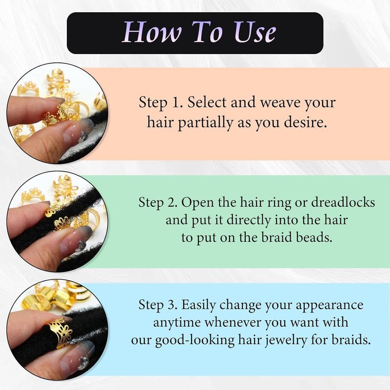 Fermagli e forcine per capelli, 40 pezzi di fermagli per orecchie, dreadlocks e anelli per capelli per modelli di hosting completo più venduti_voghion.com