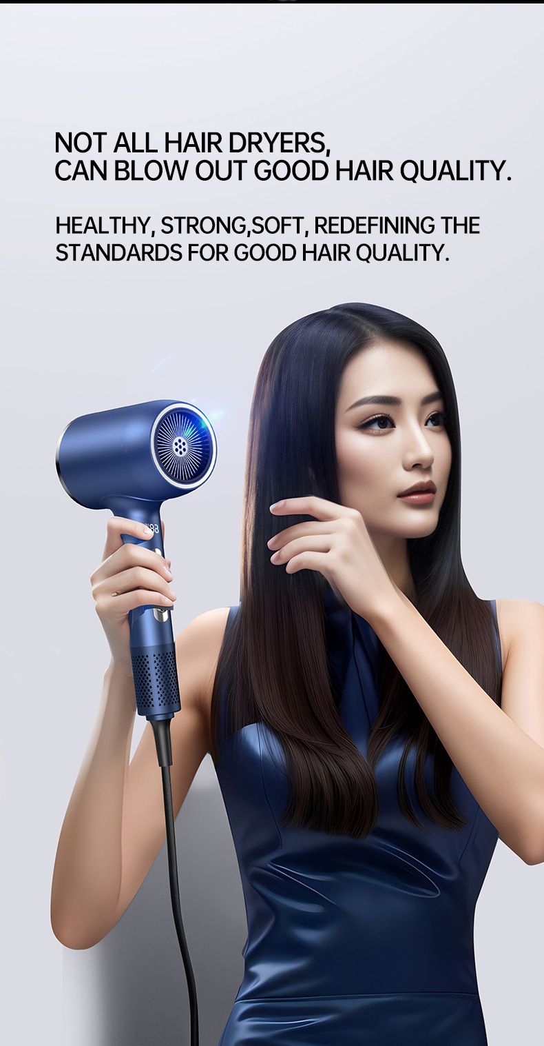 Intelligent display high-speed electric hair dryer high-power negative ion hair conditioner_voghion.com