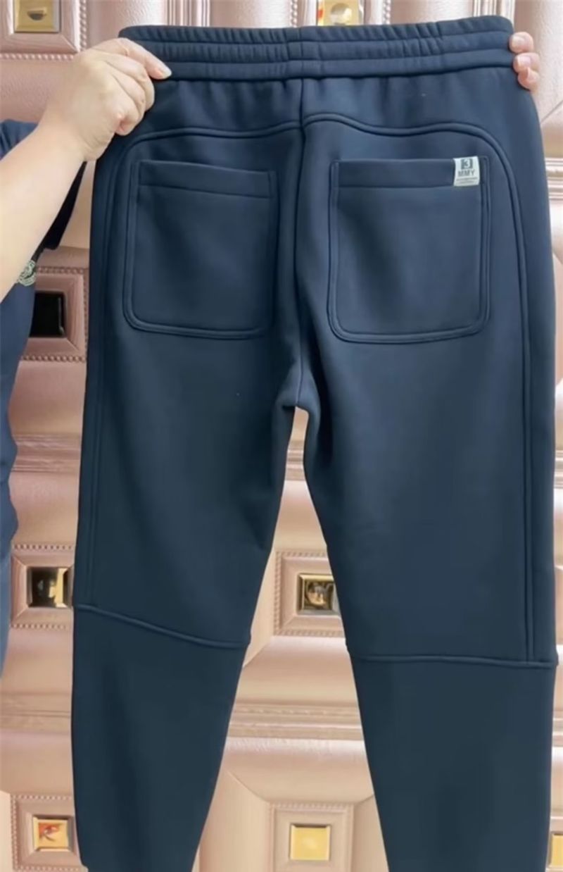 Herrenbekleidung Freizeithosen Herren Herbst und Winter Einfarbig Allgleiches Sport-Jogginghose mit Bündchen Elastische Taille Kleine Fuß-Haremshose_voghion.com