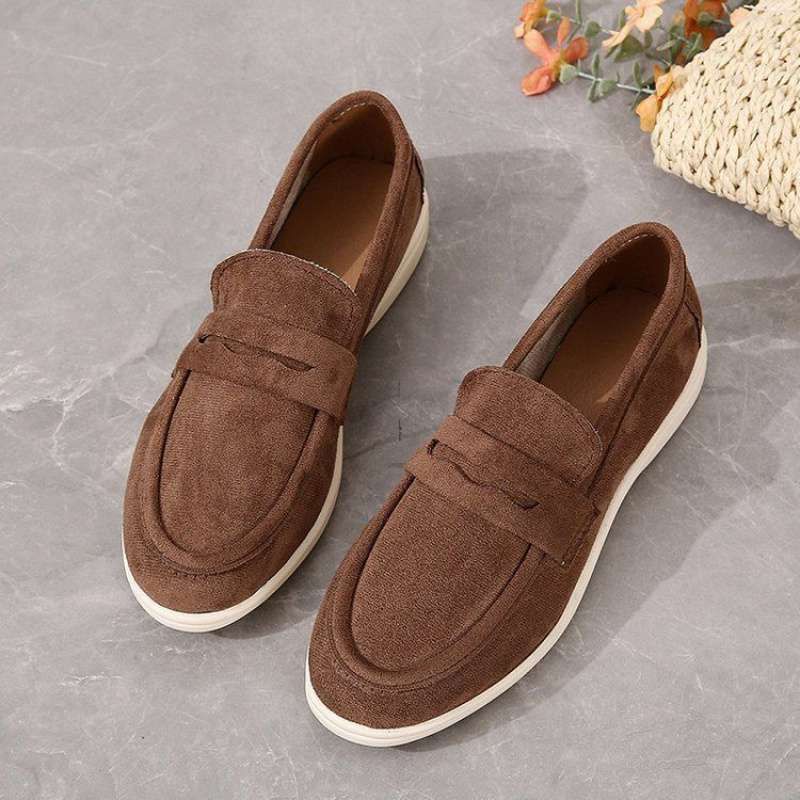 Loafer für Damen 2025 Frühling und Herbst Neue Slip-On-Mokassins im britischen Stil, flach, bequem_voghion.com