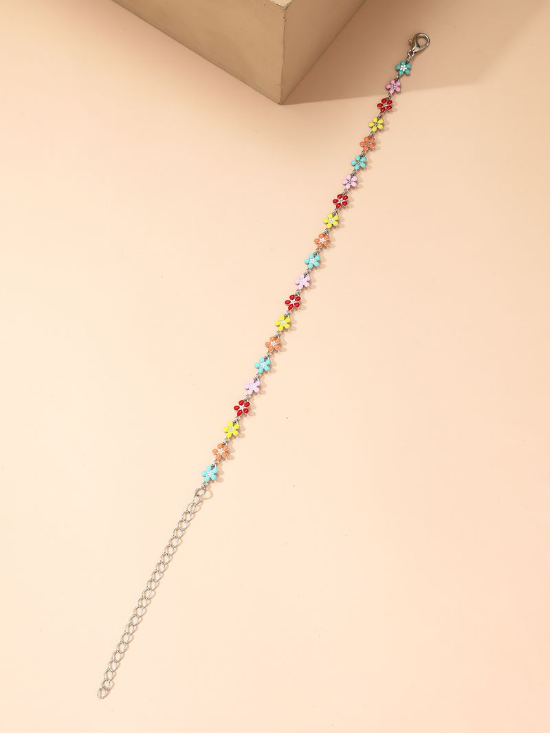 Hot Selling Ins Creative Bohemian Simple Plum Blossom Base Oil Anklet For Women Personalized Body Chain Jewelry_voghion.com