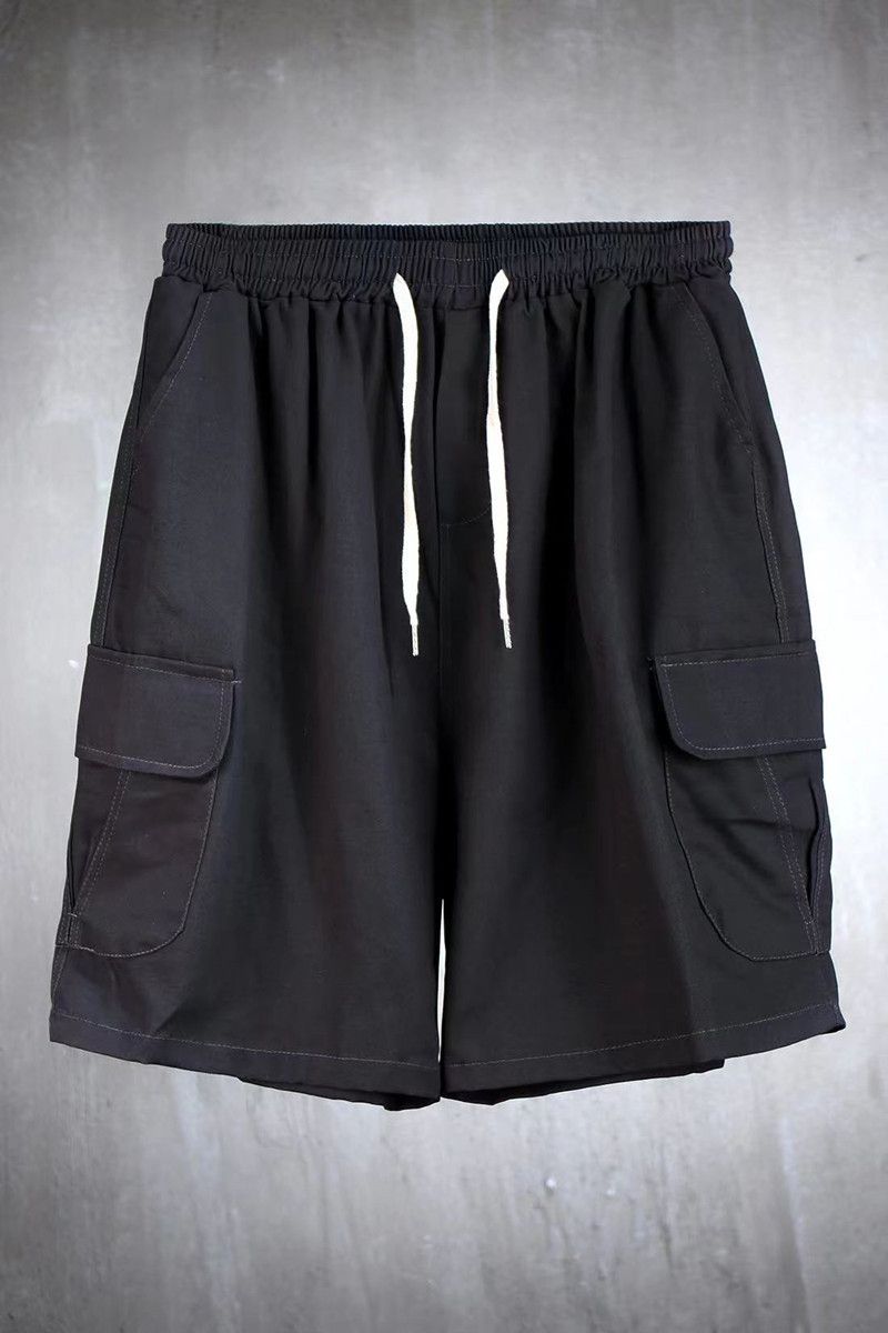 Herrenbekleidung Neue einfarbige Arbeitsshorts mit mehreren Taschen für Männer im Sommer locker gerade große Größe einfacher Freizeitsport_voghion.com