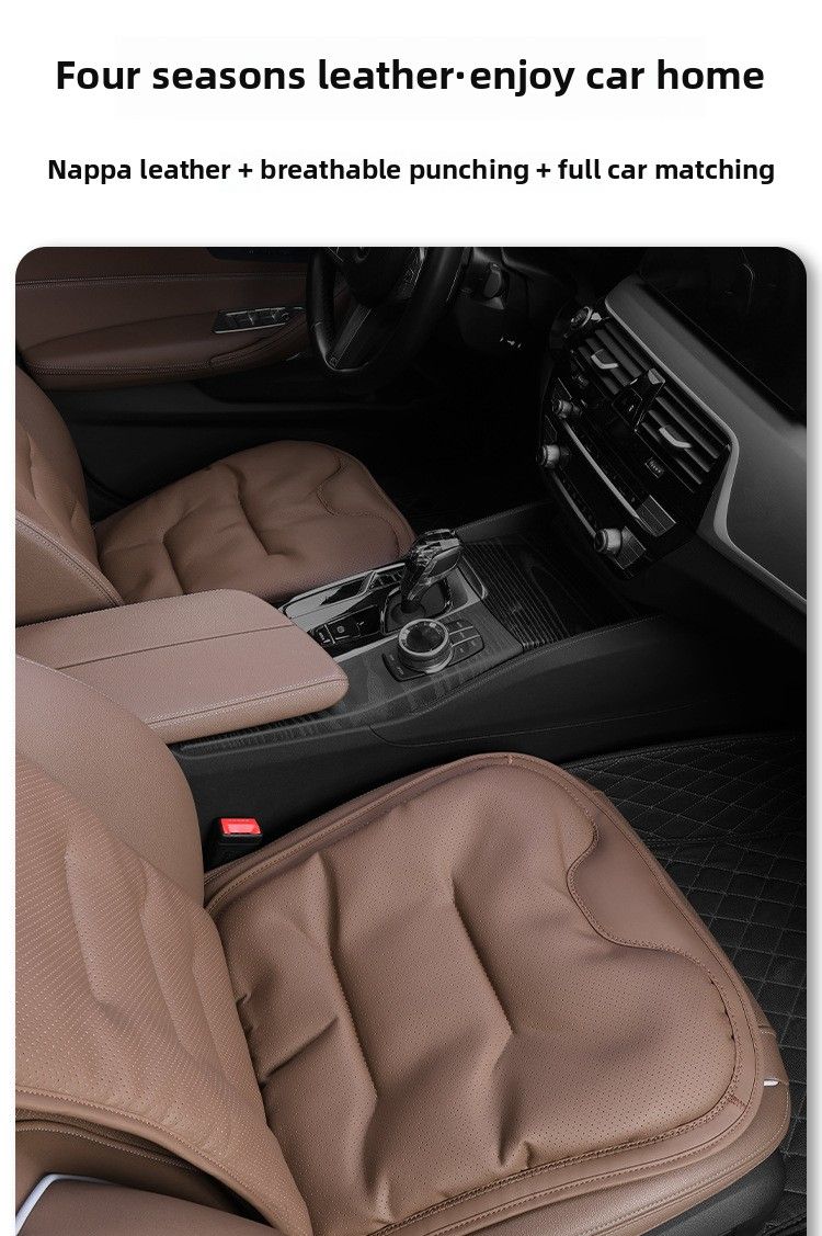 Universal Nappa Leder Vier Jahreszeiten Auto Atmungsaktive Komfortable Sattel Kissen Sitzbezüge Für Auto Sitze Abdeckung_voghion.com