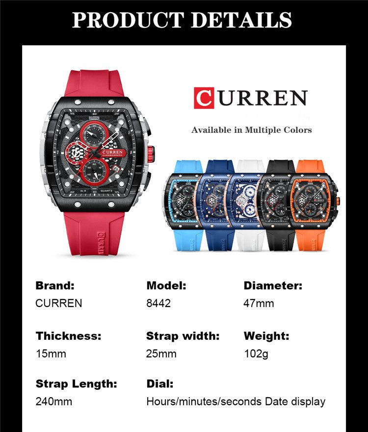 Six Pin Chronograph Watch Men's Fashion Multi Function Watch_voghion.com
