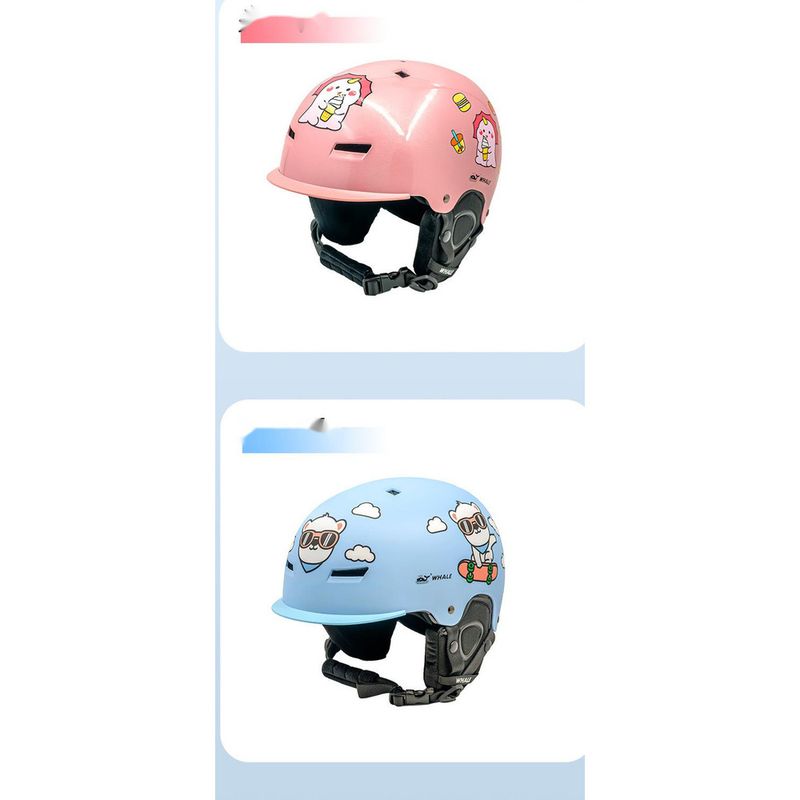 Attrezzatura di sicurezza per bambini Whale per ragazzi e ragazze, casco anticollisione caldo, attrezzatura da snowboard, cappello da sci_voghion.com