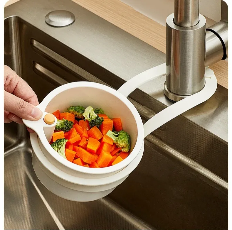 1 peça cesta de filtro para pia de cozinha, cesta de filtro pendurável, coletor de alimentos, filtro de resíduos, ferramentas para lavar frutas para restaurante doméstico_voghion.com