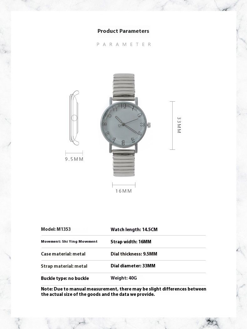 Fashion Digital Women's Elastic Band Quartz Watch_voghion.com