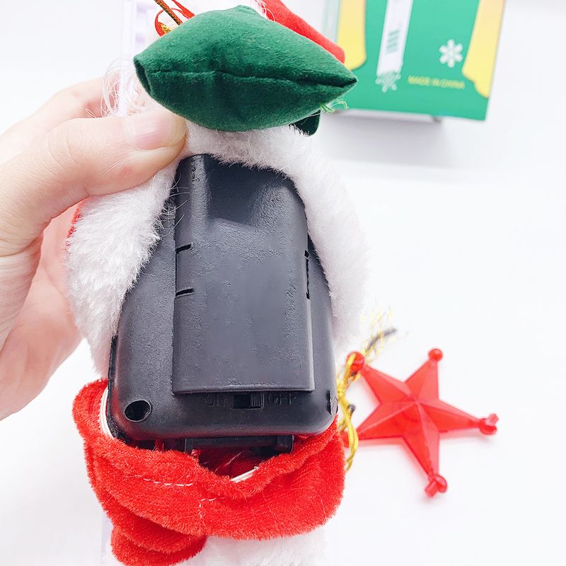 Juguete eléctrico navideño de fibra óptica para escalar con Papá Noel y trasero móvil: decoración navideña divertida para niños y escaparate festivo._voghion.com
