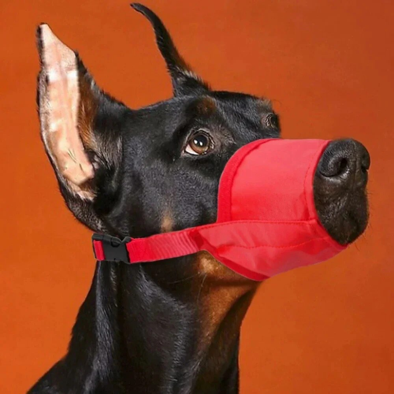 Durable Nylon Adjustable Breathable Muzzle For Dogs Anti Biting Chewing Dog Mouth Mask Pet Training Accessories_voghion.com