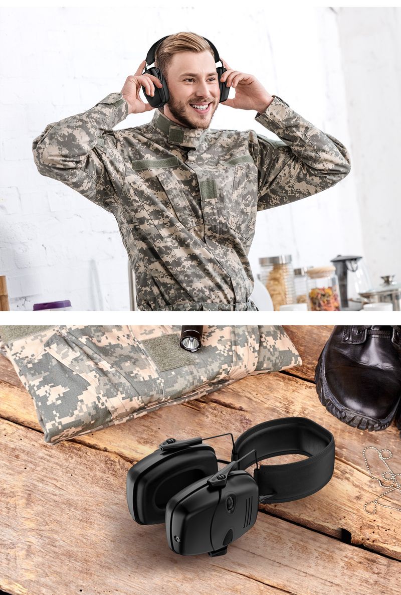 Bluetooth-Kopfhörer mit Geräuschunterdrückung für Outdoor-Schießen, am Kopf montiert, schützende Ohrenschützer, CS, Militär, Enthusiasten, Ziel_voghion.com