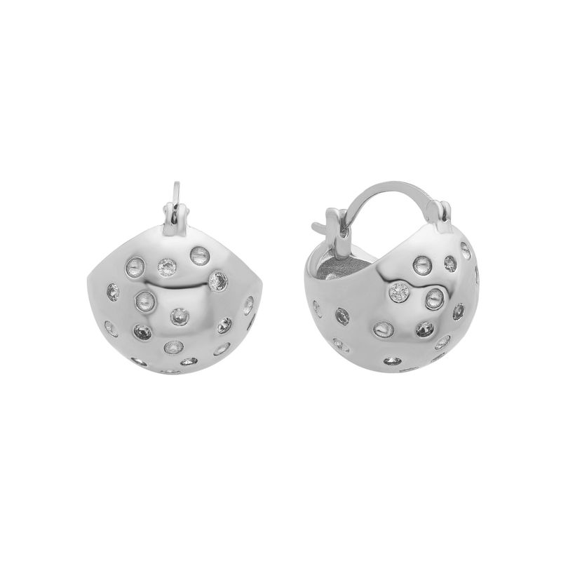 Sieradenset voor dames, modieuze, prachtige, retro, onregelmatige geometrische zirkonia-oorbellen voor vrouwen, niche, persoonlijkheid, koperen vergulde oorbellen van echt goud_voghion.com