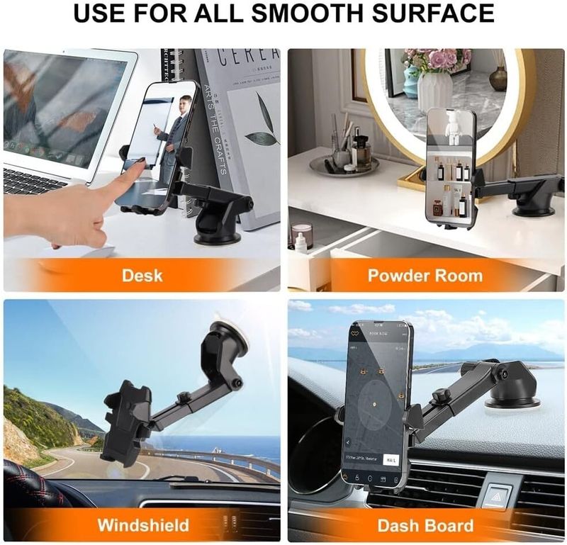 Universal Car Mount Holder 360 Degree Rotation Windscreen Suction GPS Stand_voghion.com