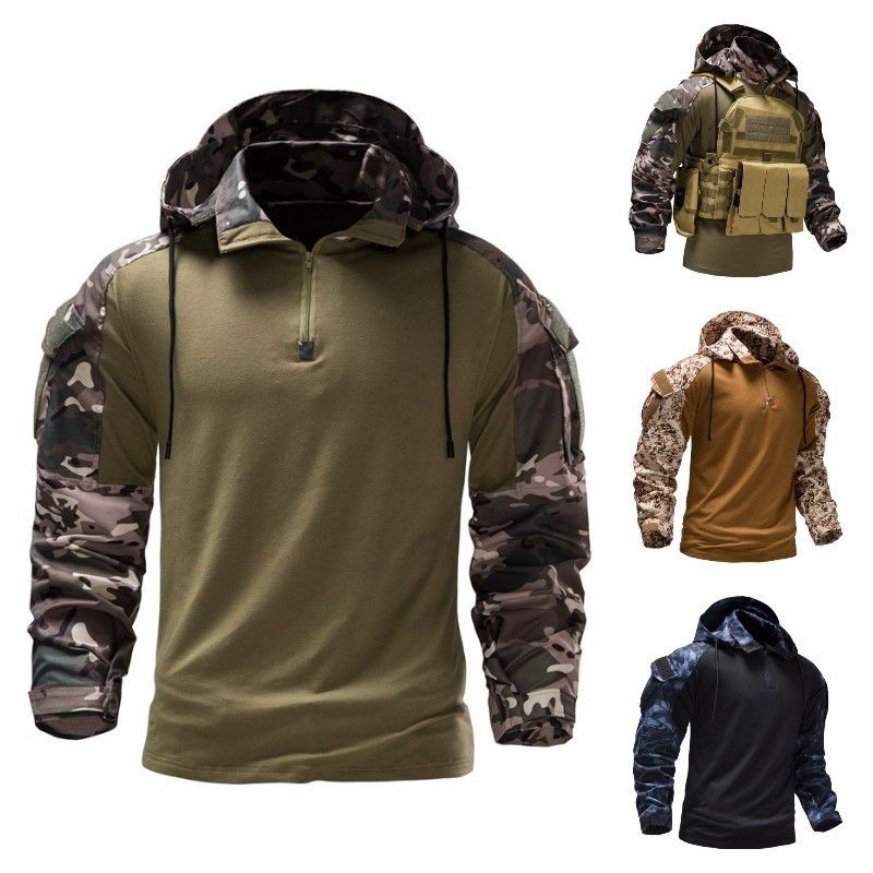 Unschlagbare Qualität Frühling Sommer Neue Langarm Für Spezialkräfte Arbeiter, Getarnt Als Ausbildung Camouflage Kleidung, Elastische Und_voghion.com