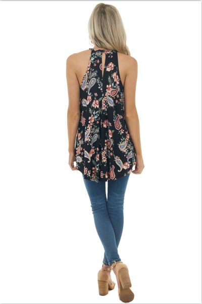 Bedrucktes lockeres Trägertop für Damen_voghion.com