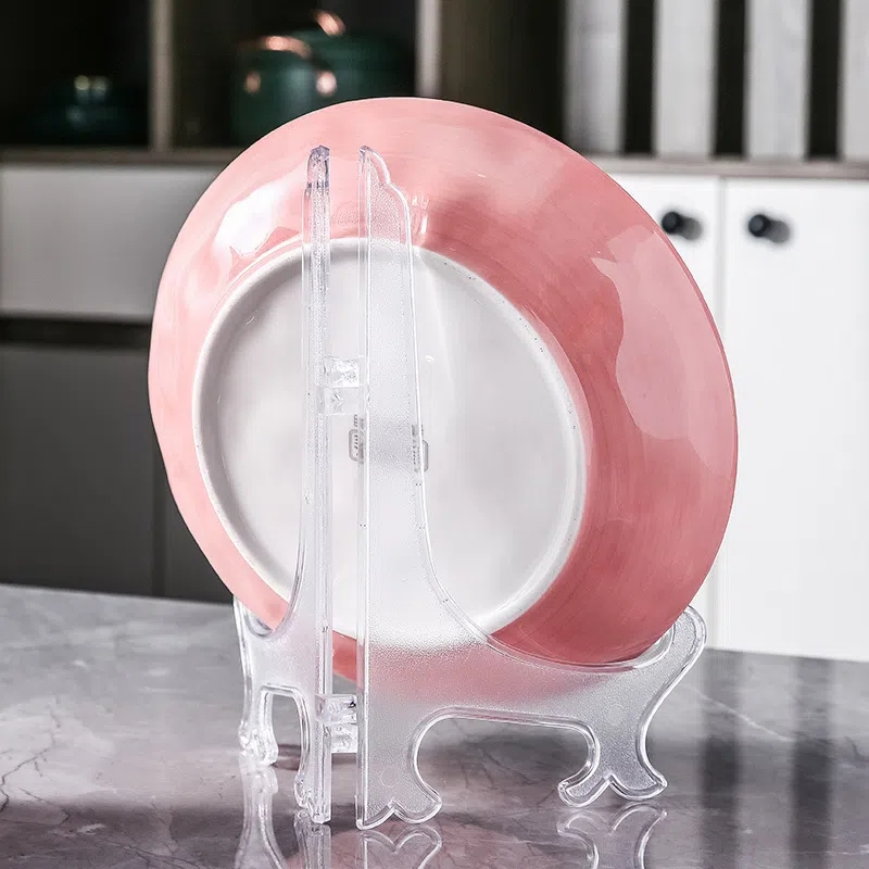 20-Pack Plastic Display Stands | Triangular Plate & Cake Stand Supports | Multi-Purpose Craft Organizer_voghion.com
