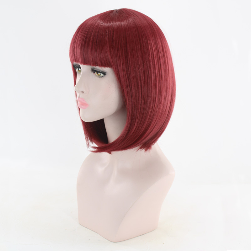 Synthetische Perücke für Frauen mit BOBO Face Wave Head Simulation Short Hair Female_voghion.com