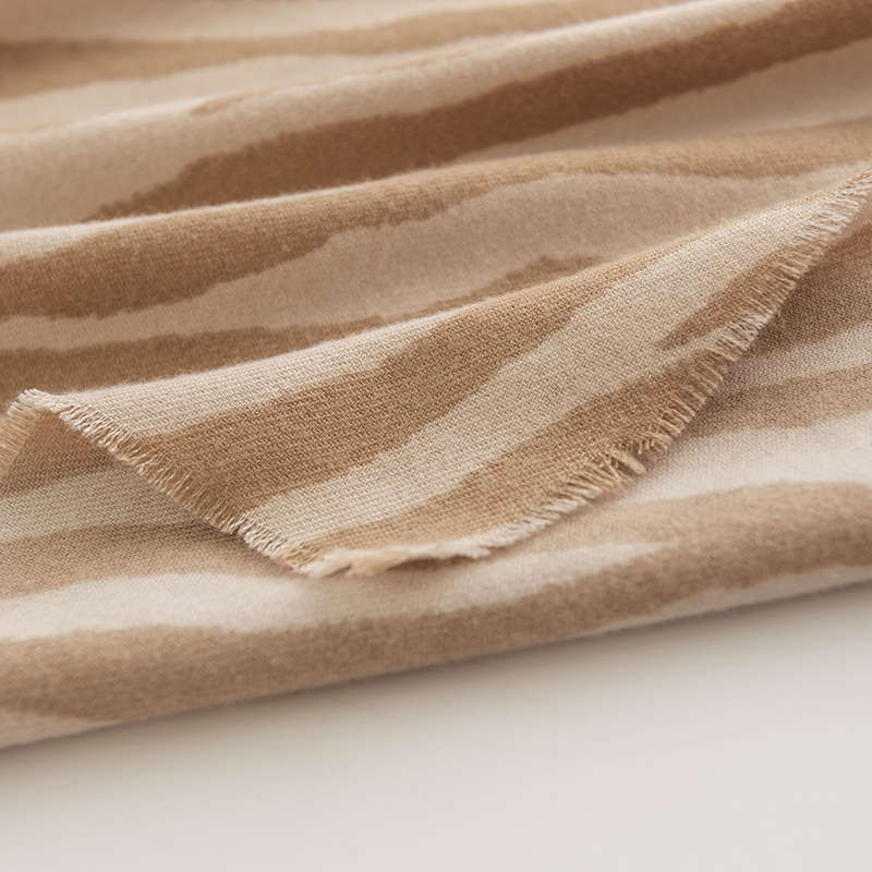 fashion all-match autumn and winter thickened zebra pattern imitation cashmere scarf women's cold-proof warm scarf striped shawl_voghion.com