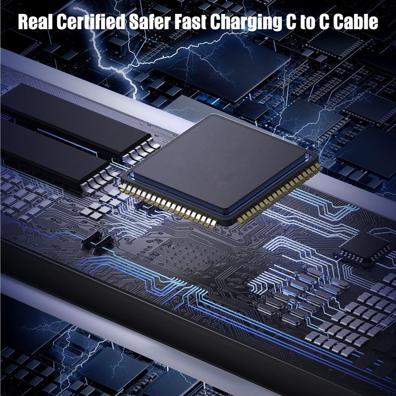 Lot de 3 câbles USB-C 60 W (3,3 pi + 6,6 pi + 10 pi) pour charge rapide (iPhone 16/15 Pro Max, Galaxy S25/S24, iPad Pro/Air)_voghion.com