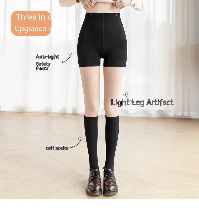 Zimske ženske tajice, dvoslojne, tople Veet tajice s gumbima, odvojive, od debelog flisa, s lažnim koljenima, ženske patchwork tajice_voghion.com