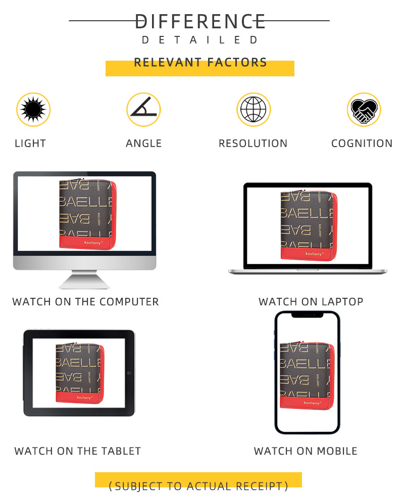 BAELLERRY new women's short wallet version zipper accordion card holder vertical print coin purse wholesale_voghion.com