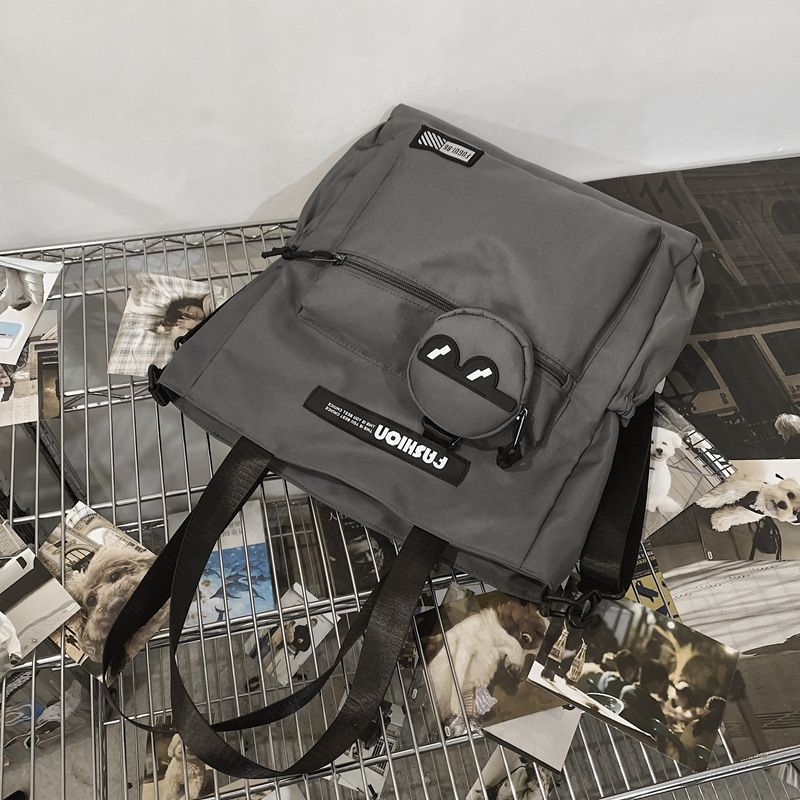 Men's Large Capacity Handbag Single Shoulder Crossbody Bag Middle High School Students, Suitable For Classes, Tutoring,_voghion.com