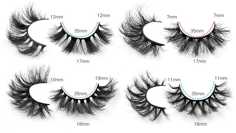 Vippeextensionssæt 20 par blandede falske øjenvipper Naturlige tykke minkvipper Daglig makeup-øjenvipper_voghion.com