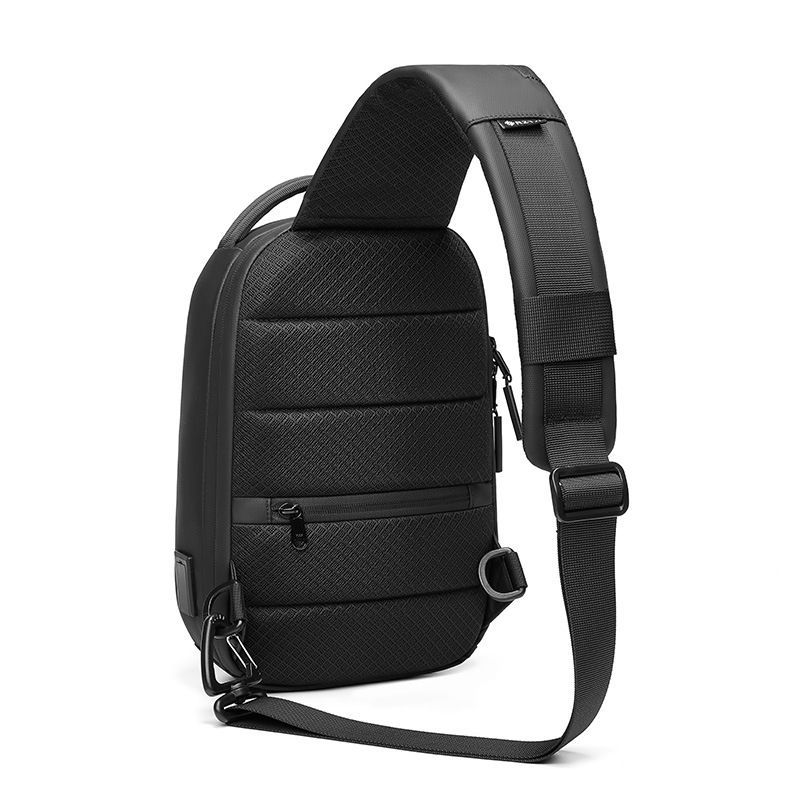 EVA Hard Shell Chest Oxford Cloth Single Shoulder Crossbody 2022 New Korean Version Charging Backpack Men's Casual Sling_voghion.com