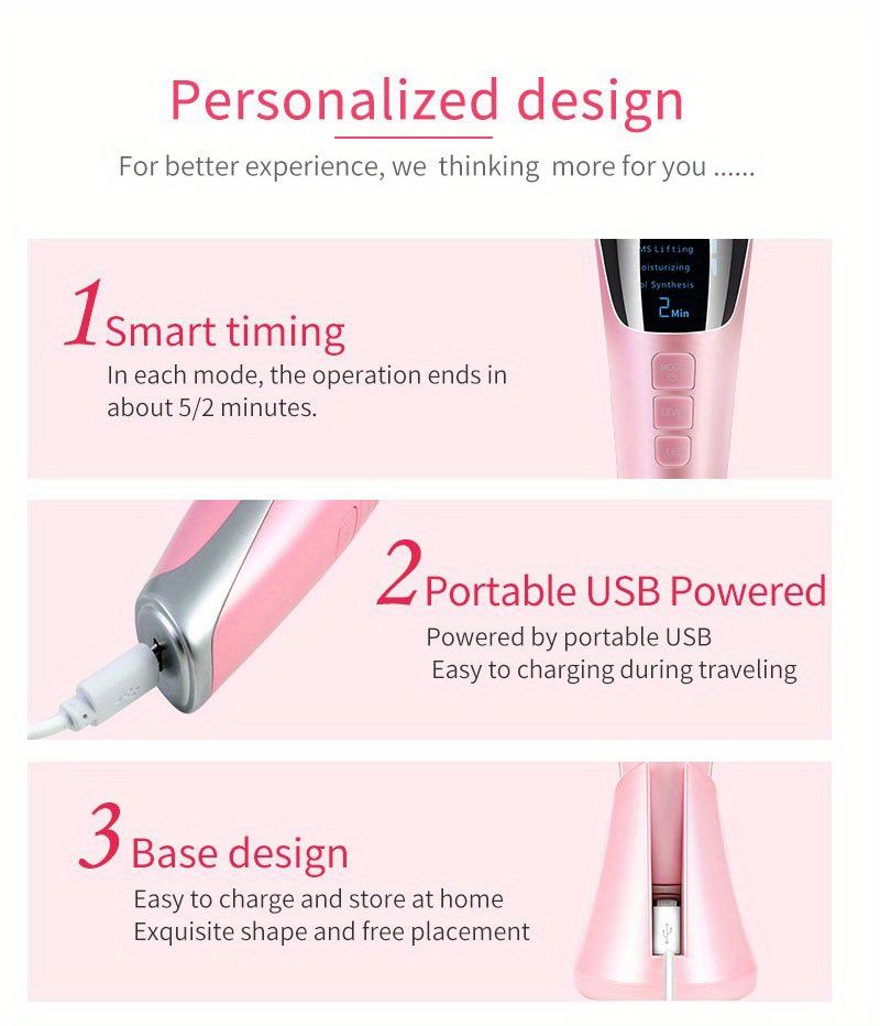 Mésothérapie du visage électroporation LED Photon soins de la peau Lifting du visage serrer l'élimination des rides soins des yeux RF Machine de raffermissement de la peau_voghion.com