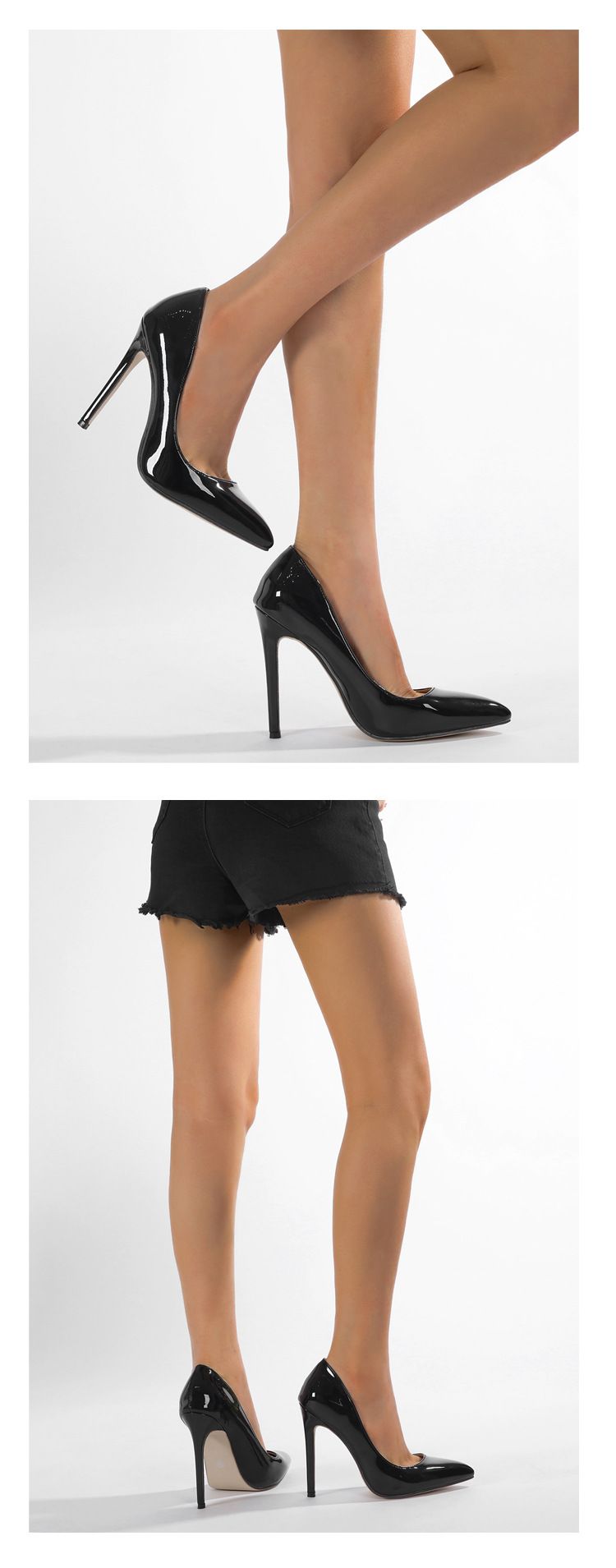 Zapatos de mujer, zapatos sencillos, festival de primavera, nuevos, de celebridades de internet, estilo europeo y americano, negros, avanzados, emocionales, puntiagudos, negros, tacones altos._voghion.com