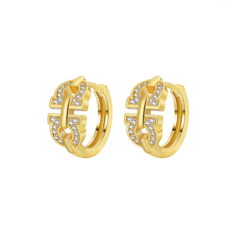 Damenohrringe von bekannter Qualität, elegant und exquisit, Damen-Ohrringe mit Hufeisenschnalle, Zirkon-Ohrringe, modische Pendler-Ohrringe, vielseitige Ohrringe im Großhandel_voghion.com