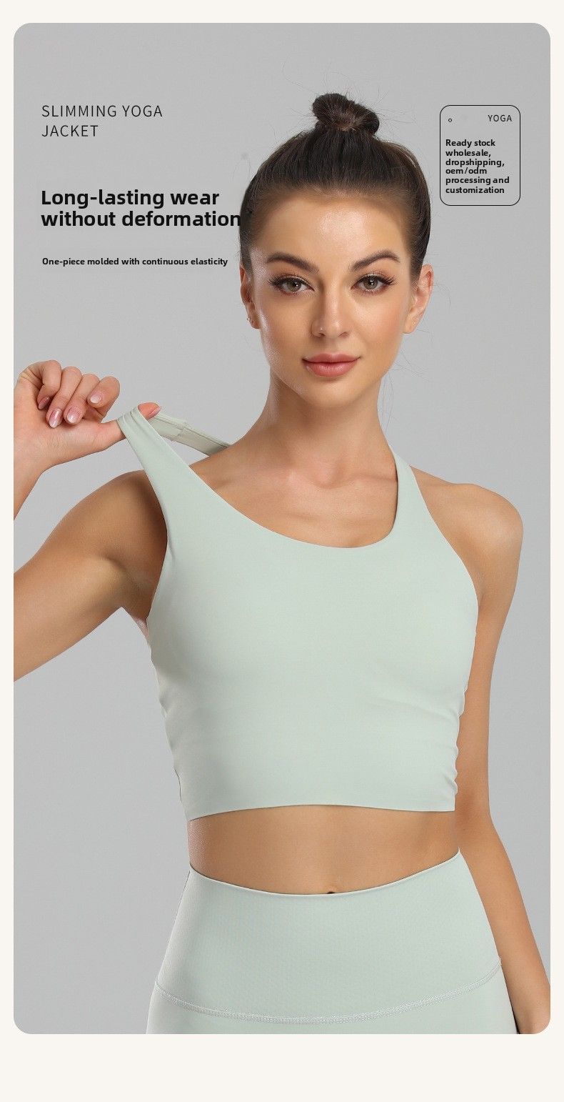 Plus Size Sports For Women High Intensity Shockproof Running Yoga Wear Beauty Back Vest Seamless Push Up Fitness Bra_voghion.com