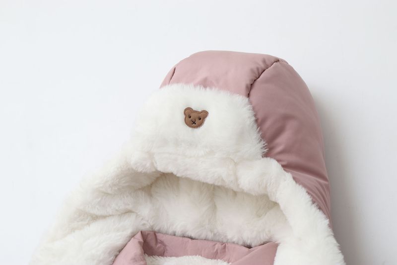 Pelele de invierno premium con capucha para bebé Mother & Kids: mono grueso acolchado de algodón para bebés y niños pequeños (66-90 cm), unisex, manga larga, con cremallera_voghion.com