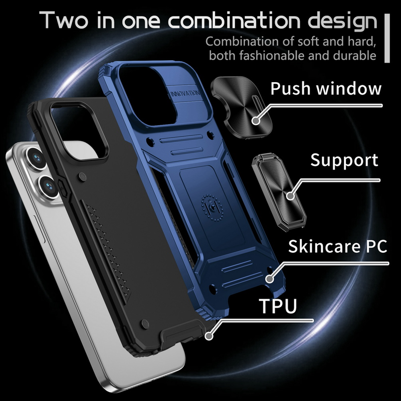 Verwijderbare Push-Pull Camera Beschermhoes Voor iPhone 15 Pro Max 14 Plus 14 Pro 13 Pro Max 12 metalen Ring Gesp Auto_voghion.com