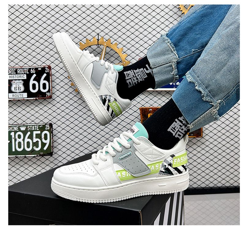 p9Neue trendige, vielseitige weiße Schuhe aus Leder mit Nischendesign für Herren, atmungsaktive Freizeit-Sneakers für Männer_voghion.com