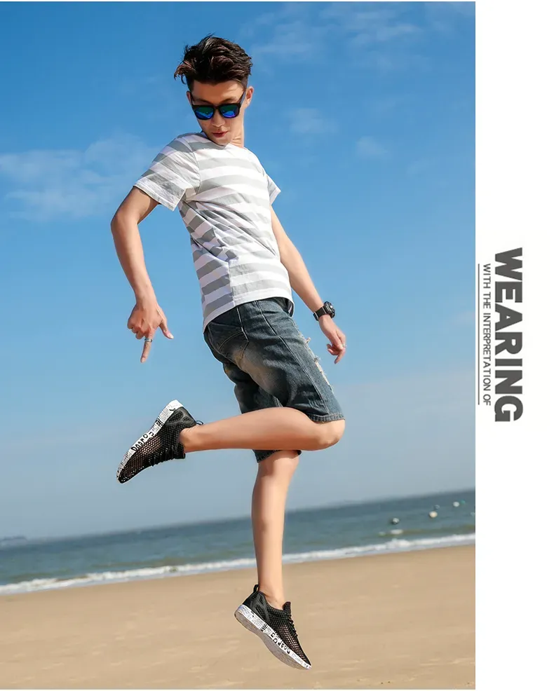 Aqua Breathable Trekking Beach Hot Quick Drying Outdoor Fishing Wading Shoes Water Sneakers Men Lace Up_voghion.com