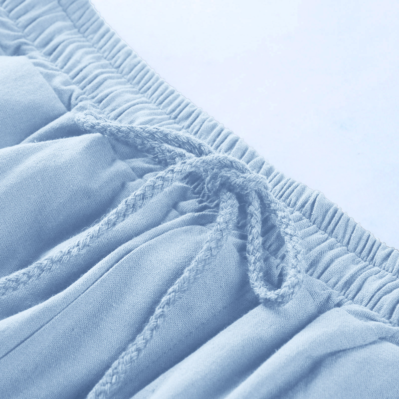 2022 nuovi pantaloncini di lino multitasche con lacci pantaloni da lavoro da spiaggia da uomo_voghion.com