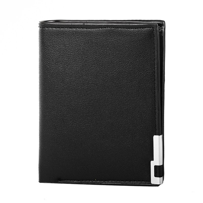 Nueva cartera informal de cuero con borde de hierro para hombre_voghion.com