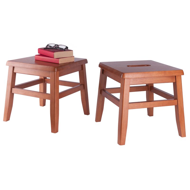 Kaya 2-Pc Conductor Stool Set; Teak_voghion.com