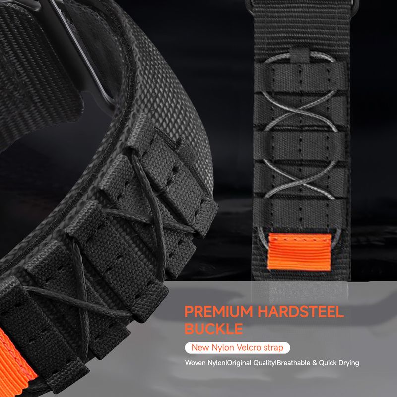 Curea țesută din nailon cu buclă pentru sporturi în aer liber, potrivită pentru Samsung Galaxy Watch7 Ultra, 47 mm_voghion.com