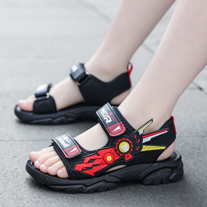 Sandali per ragazzi di qualità imbattibile, estate 2025, nuovi sandali di medie dimensioni per bambini, punta aperta, fondo morbido, leggeri, con velcro e cuscino d'aria, casual, da spiaggia_voghion.com