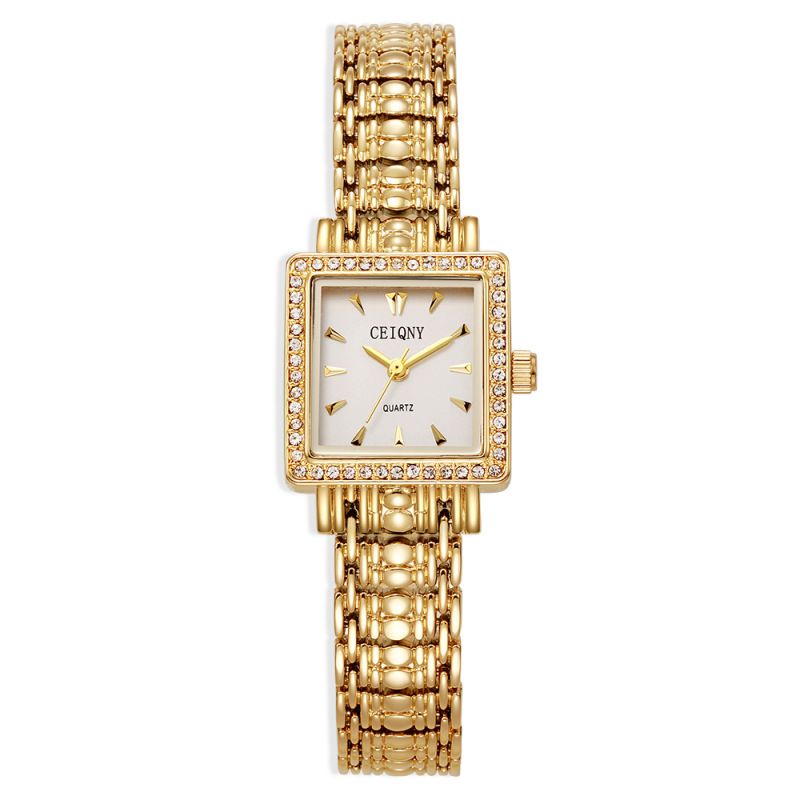 Women's Watches Diamond-encrusted Watches Are Simple And Fashionable Quartz Watch With Square Watch No Digital Scale_voghion.com