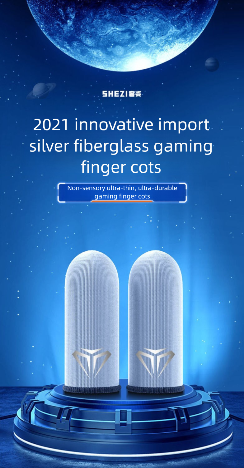 Gaming Finger PUBG, Honor Of Kings, Ice Silk 128 Needle Anti-Sweat, Unbreakable, No Need For Help, E-Sports CF Thumb_voghion.com
