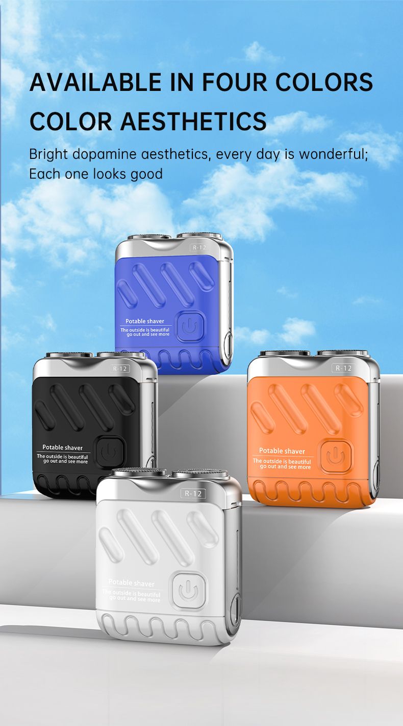 Dual Head Travel Shaver - Waterproof USB Rechargeable Beard Trimmer Portable Men's Grooming Kit With Case Compact Design_voghion.com