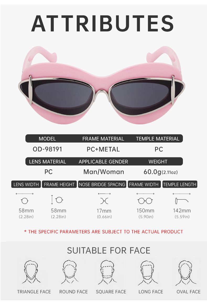 2024 Nuova moda Cat Eye Internet Celebrity, stessi occhiali da sole Y2K con montatura piccola, occhiali da sole femminili alla moda_voghion.com