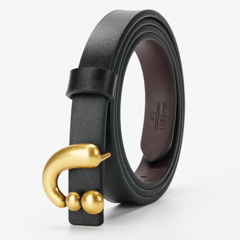 Pas vsestranski okras tanek pas moden nov slog obleke gladka zaponka ženski pas zdaj_voghion.com