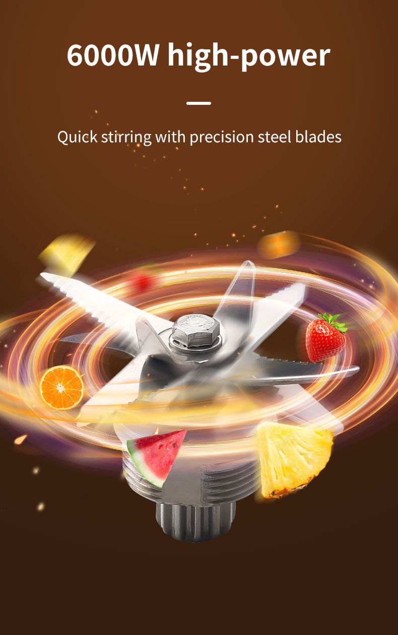 Houselin 6000W Leistungsstarker Mixer, Smoothie Maker Tischmixer mit 2,5L Behälter, Professioneller Standmixer für Eis, Nüsse, Obst_voghion.com
