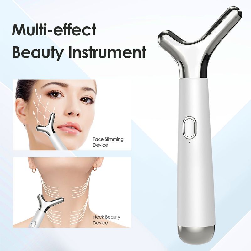 New, facial lifting, neck slimming, vibration massage, V-face beauty instrument, household electric face slimming_voghion.com