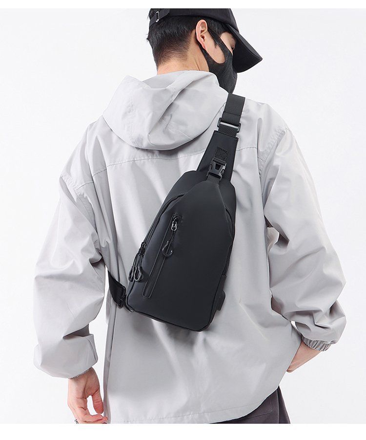 Borsa a tracolla da uomo, casual, grande capacità, in stile coreano, borsa per cellulare, impermeabile, alla moda_voghion.com